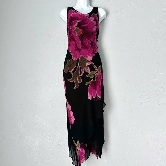 Gorgeous Vintage Floral Beaded Dress - Picture 6 of 9